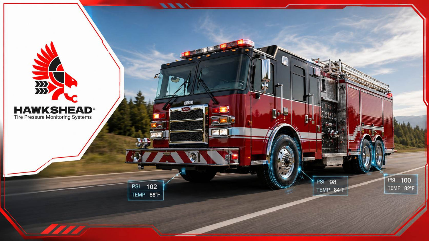 fire truck tire pressure monitoring system