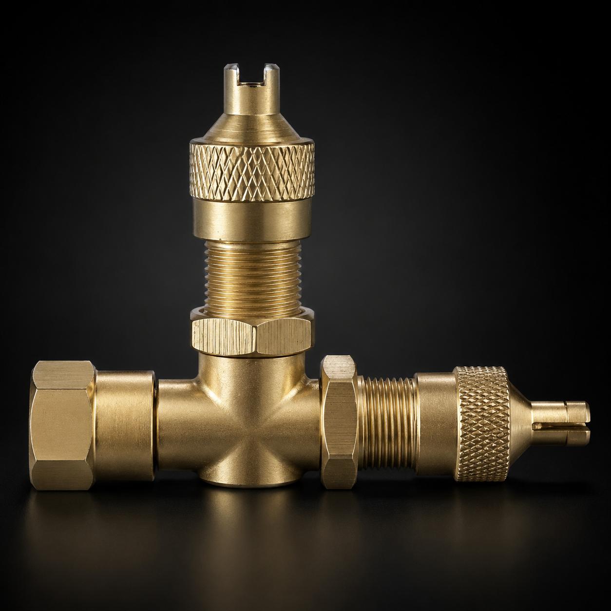 Large Bore TPMS T-Valve Adapter for Mining and Industrial Tires