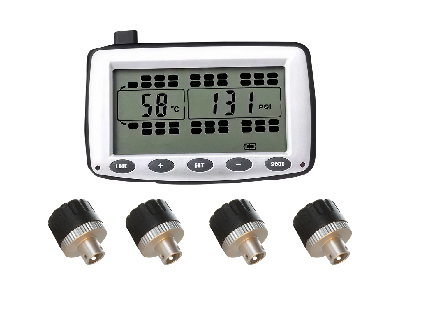 TALON X-TREME Monitors up to 38 wheels with 4 ALUMINUM CAP SENSORS