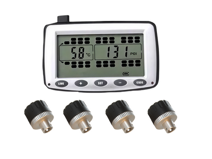 TALON X-TREME Monitors up to 38 wheels with 4 ALUMINUM CAP SENSORS